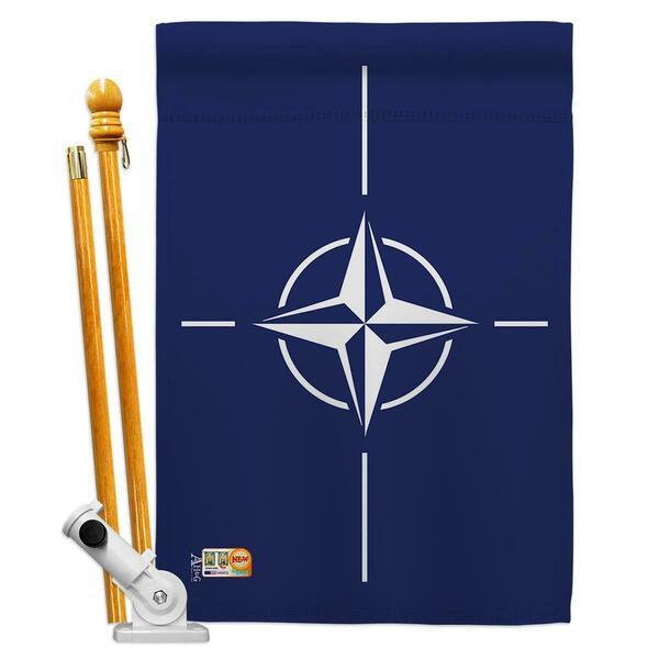 Cosa 28 x 40 in. Nato Flags of the World Nationality Impressions Decorative Vertical House Flag Set CO4127158